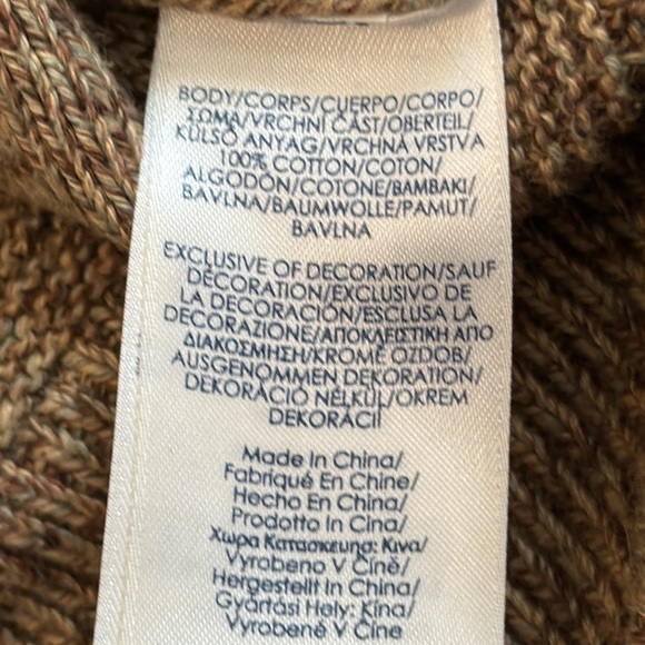 🌹CHAPS 3-BUTTON 1/4 MOCK NECK MARLED TWIST SWEATER - Picture 6 of 6